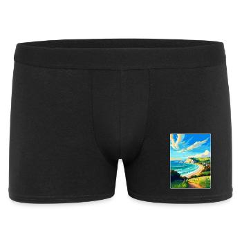 Isle Of Wight Vintage Reiseposter Souvenir WPA - Männer Boxer Shorts - Schwarz - Vorne