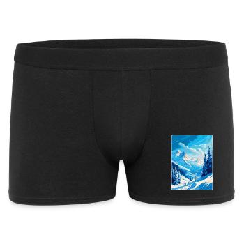 St. Anton am Arlberg Österreich Vintage Reiseplakat - Männer Boxer Shorts - Schwarz - Vorne