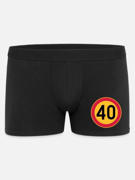 40 Limit / Tempolimit - Männer Boxer Shorts - Schwarz