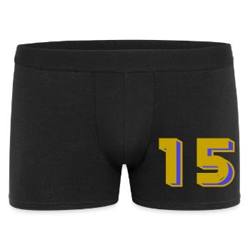 15. 15 ANS. 15e ANNIVERSAIRE. ANNIVERSAIRE 15 ANS. - Boxer Homme - noir - Devant