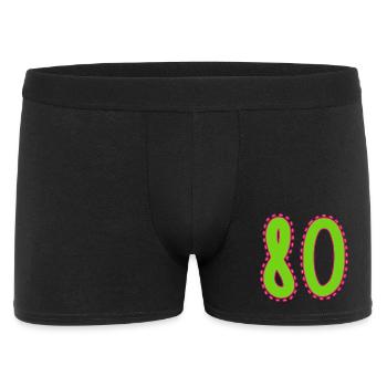 80. 80 ANS. 80e ANNIVERSAIRE. ANNIVERSAIRE 80 ANS. - Boxer Homme - noir - Devant