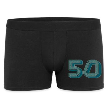 50. 50 ANS. 50e ANNIVERSAIRE. ANNIVERSAIRE 50 ANS. - Boxer Homme - noir - Devant