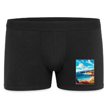 Cantabria Spain Vintage Travel Poster Souvenir WPA - Men's Boxer Shorts - black - Front