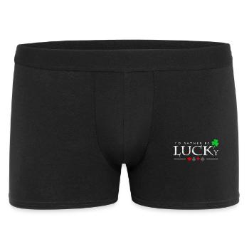 I'd Rather Be Lucky Saying Poker Player Gift - Men's Boxer Shorts - black - Front