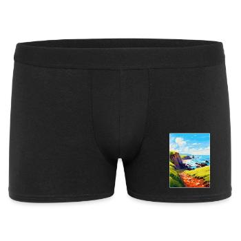 Hartland Quay Devon Vintage Travel Poster Souvenir - Men's Boxer Shorts - black - Front