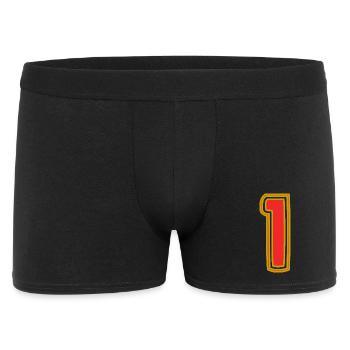 1. 1 JAHR. 1. JAHRESTAG. 1 JAHR GEBURTSTAG - Männer Boxer Shorts - Schwarz - Vorne