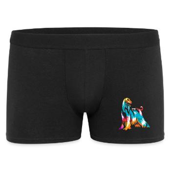 Geschmeidiger Windhund Rennsport - Männer Boxer Shorts - Schwarz - Vorne