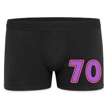 70. 70 JAHRE. 70-JÄHRIGES JUBILÄUM. 70-JÄHRIGES JUBILÄUM. - Männer Boxer Shorts - Schwarz - Vorne