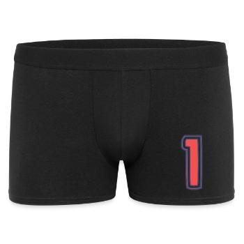1. 1 JAHR. 1. JAHRESTAG. 1 JAHR GEBURTSTAG - Männer Boxer Shorts - Schwarz - Vorne