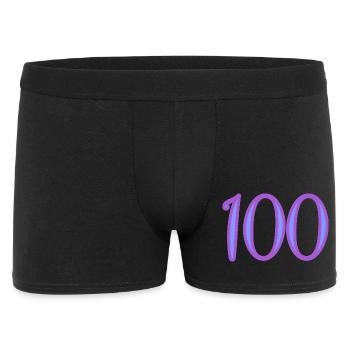 100 - Männer Boxer Shorts - Schwarz - Vorne