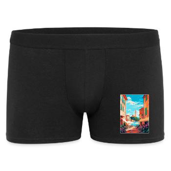 St Tropez France Affiche de voyage vintage souvenir - Boxer Homme - noir - Devant