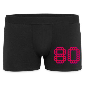 80. 80 ANS. 80e ANNIVERSAIRE. ANNIVERSAIRE 80 ANS. - Boxer Homme - noir - Devant