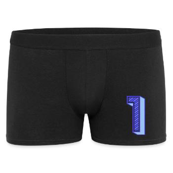 1. 1 JAHR. 1. JAHRESTAG. 1 JAHR GEBURTSTAG - Männer Boxer Shorts - Schwarz - Vorne