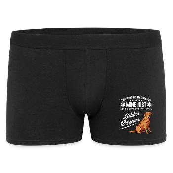 Mine Just Be My Golden Retriever - Männer Boxer Shorts - Schwarz - Vorne