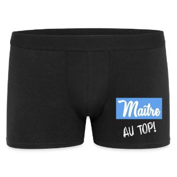 MEISTER. MEISTER. VIELEN DANK. DANKE, MEISTER - Männer Boxer Shorts - Schwarz - Vorne