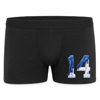 NON. 14 NUMÉRO 14 BLEU BLANC 14E ANNIVERSAIRE - Boxer Homme - noir - Devant