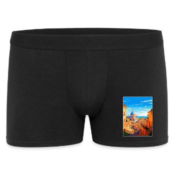 Rome Italie Affiche de voyage vintage souvenir souvenir - Boxer Homme - noir - Devant
