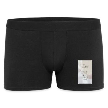Sei du selbst - Männer Boxer Shorts - Schwarz - Vorne