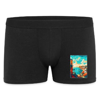 Lagos Portugal Vintage Reiseplakat Souvenir WPA - Männer Boxer Shorts - Schwarz - Vorne