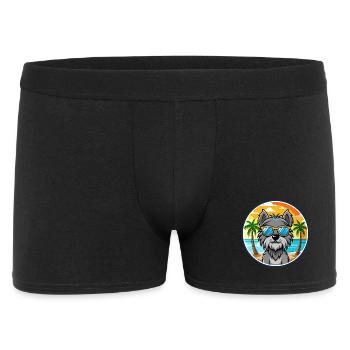 Bouvier Des Ardennes Hunderasse Cartoon Sonnenbrille - Männer Boxer Shorts - Schwarz - Vorne