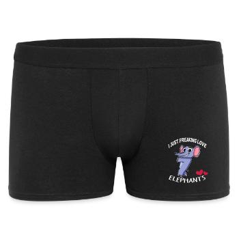 J'aime les éléphants - Boxer Homme - noir - Devant