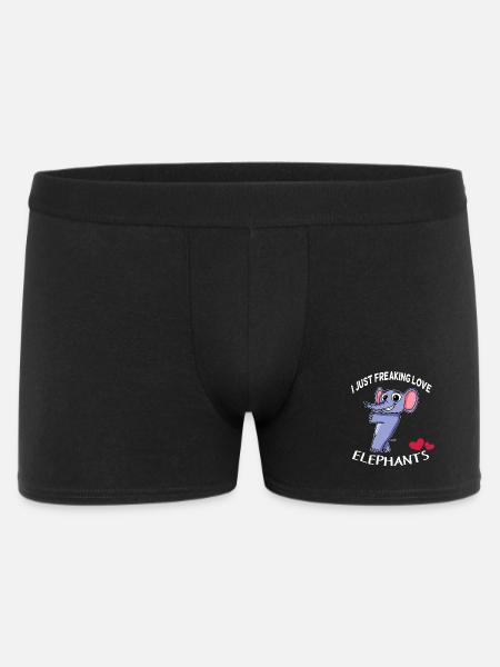 J'aime les éléphants - Boxer Homme - noir