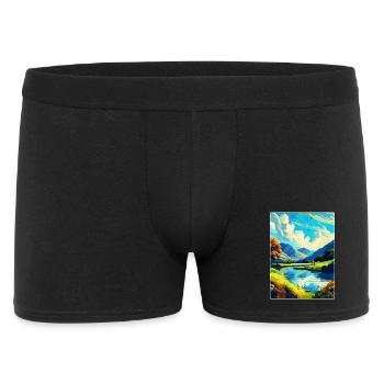 Lake District England Uk Vintage Reiseplakat WPA - Männer Boxer Shorts - Schwarz - Vorne