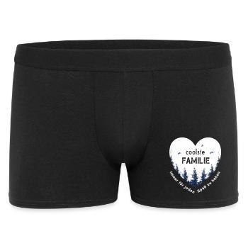 coolste Familie - Männer Boxer Shorts - Schwarz - Vorne