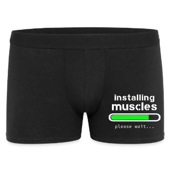Aufbau von Muskeln - Männer Boxer Shorts - Schwarz - Vorne