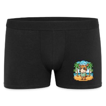 Okapi Lustige Cartoon Sommer Strand Sonnenbrille - Männer Boxer Shorts - Schwarz - Vorne