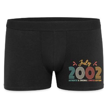 Juli 2002 Geburtstag Juli 2002 Juli - Männer Boxer Shorts - Schwarz - Vorne
