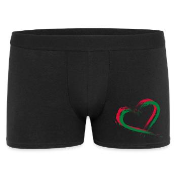 Drapeau de brosse de coeur des Maldives - Boxer Homme - noir - Devant