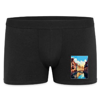 Colmar France Vintage Travel Poster WPA Souvenir - Men's Boxer Shorts - black - Front
