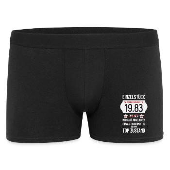 43. GEBURTSTAG 1983 EINZELSTÜCK PREISSCHILD - Männer Boxer Shorts - Schwarz - Vorne
