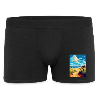 Suffolk Küste Vintage Reise Poster Souvenir WPA - Männer Boxer Shorts - Schwarz - Vorne