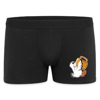 Seemöwe Bier Möwe Nordsee Norddeutschland - Männer Boxer Shorts - Schwarz - Vorne