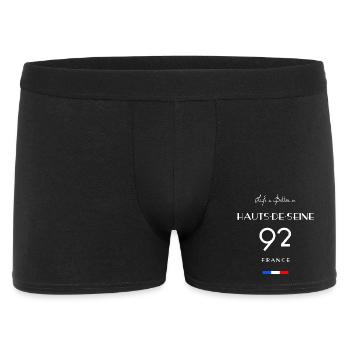 Leben in HAUTS-DE-SEINE Nummer 92 Île de France - Männer Boxer Shorts - Schwarz - Vorne