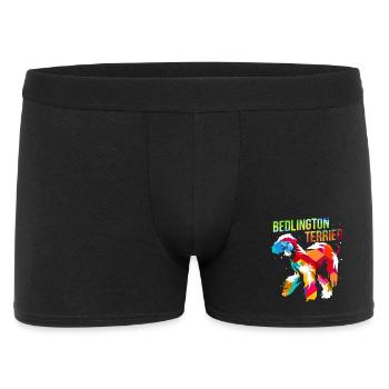 Wachsamer Bedlington Terrier Hundesport - Männer Boxer Shorts - Schwarz - Vorne
