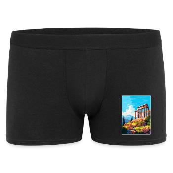 Antikes Korinth Griechenland Vintage Reiseposter WPA - Männer Boxer Shorts - Schwarz - Vorne