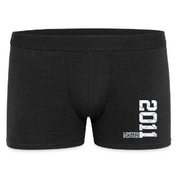 15. GEBURTSTAG LIMITED EDITION 2011 - Männer Boxer Shorts - Schwarz - Vorne