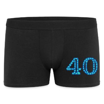 40. 40 ANS. 40e ANNIVERSAIRE. ANNIVERSAIRE 40 ANS. - Boxer Homme - noir - Devant