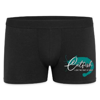Wels Waller angeln Sportfischen Flussmonster - Männer Boxer Shorts - Schwarz - Vorne