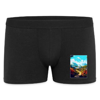 Eden Project England Uk Travel Poster Souvenir WPA - Men's Boxer Shorts - black - Front