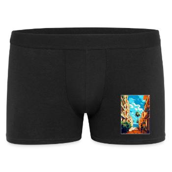 Malaga Spain Vintage Travel Poster WPA Souvenir - Men's Boxer Shorts - black - Front