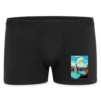 Bristol England Uk Vintage Reiseposter Souvenir - Männer Boxer Shorts - Schwarz - Vorne