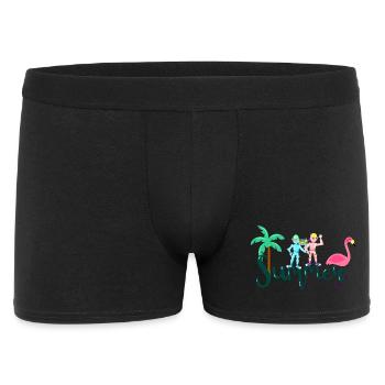 Sommer - Männer Boxer Shorts - Schwarz - Vorne