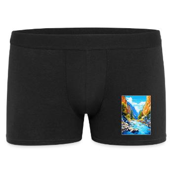 Gorges de Samaria Grèce Affiche de voyage vintage WPA Art - Boxer Homme - noir - Devant
