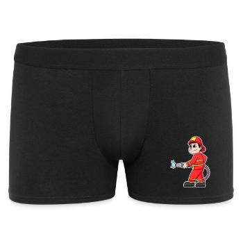 Feuerwehrmann - Männer Boxer Shorts - Schwarz - Vorne