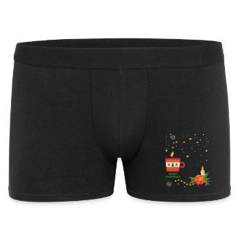 Weihnachten, Advent - Männer Boxer Shorts - Schwarz - Vorne