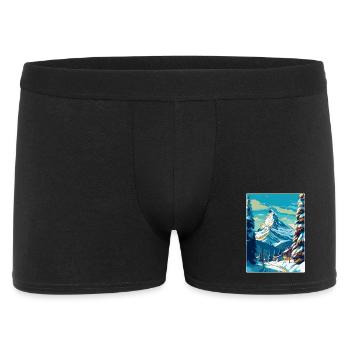 Zermatt Suisse Affiche de voyage vintage souvenir - Boxer Homme - noir - Devant
